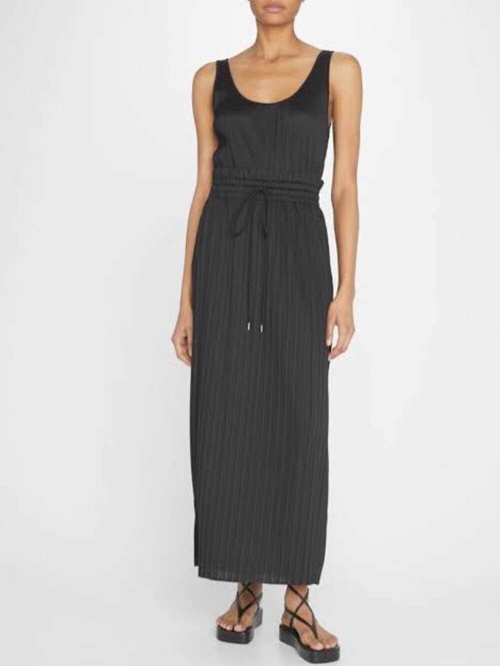 A.L.C. Val Paperbag-Waist Pleated Maxi Dress